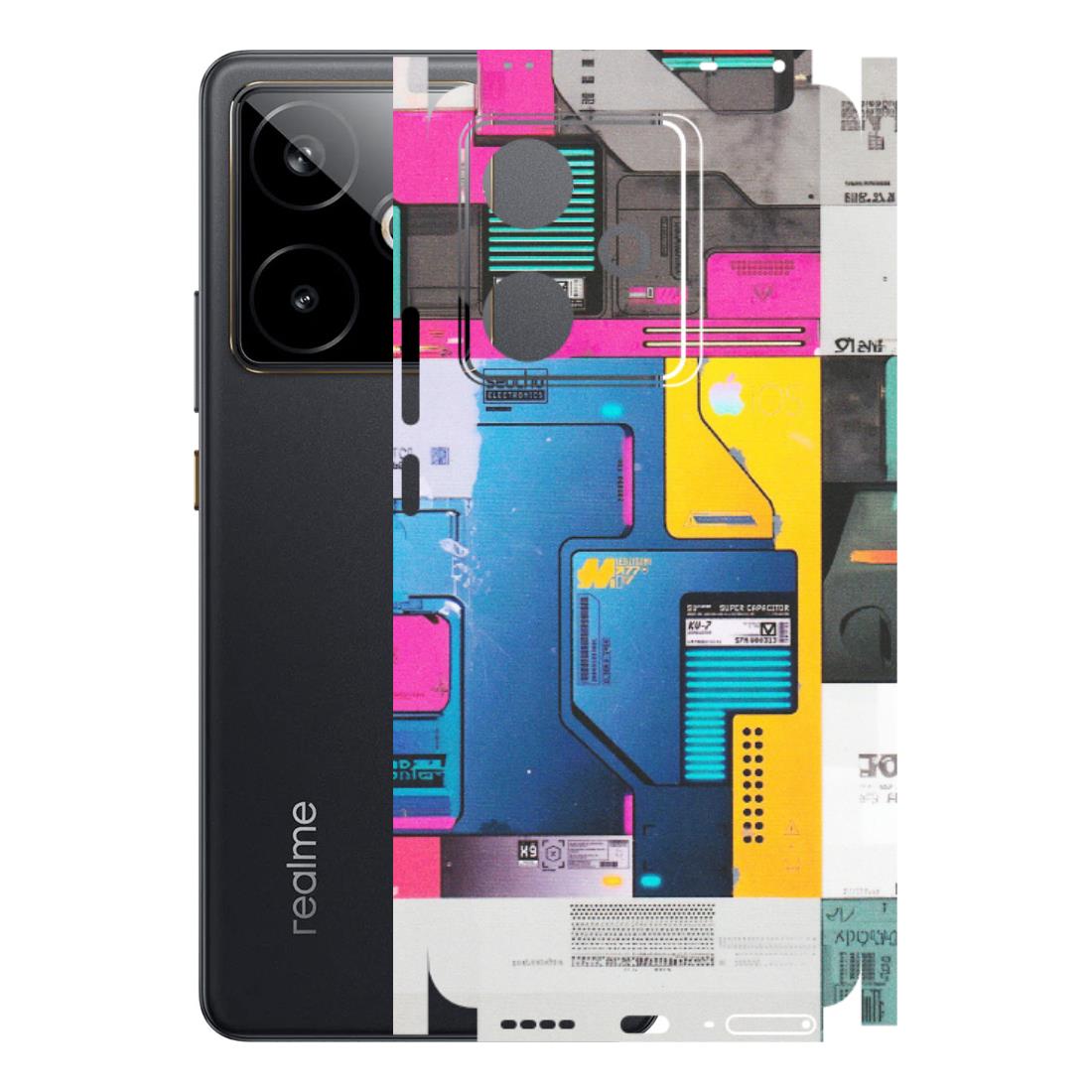 Realme Phone Skins (All Models) - Colourfull Motherboard Internals - Matte Finish (M-55) Realme GT 7T 5G