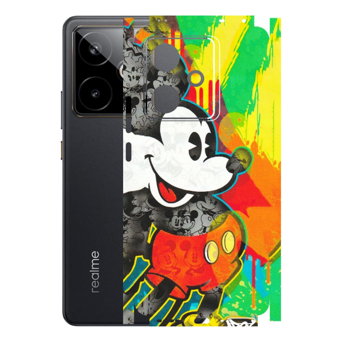 Realme Phone Skins (All Models) - Multiple Mickey With Colourful Texture - Matte Finish (M-84) Realme GT 7T 5G