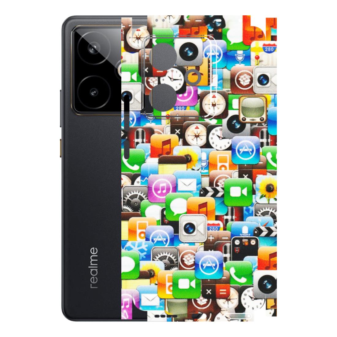 Realme Phone Skins (All Models) - All Apple Icons - Matte Finish (M-93) Realme GT 7T 5G
