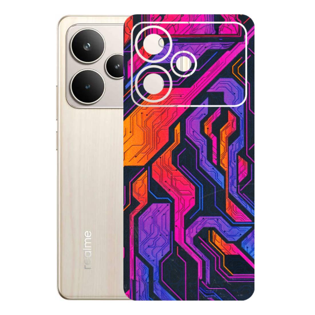 Realme Phone Skins (All Models) - Tech Circuits Futuristic - 3D Embossed Finish (L-07) Realme P4 5G