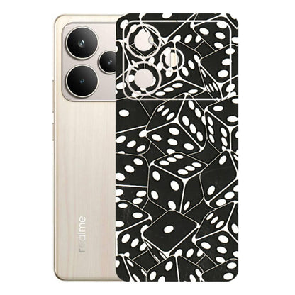 Realme Phone Skins (All Models) - Big Black Dices - 3D Embossed Finish (L-106) Realme P4 5G
