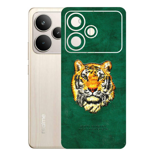 Realme Phone Skins (All Models) - Leather Feel Tiger - 3D Embossed Finish (L-111) Realme P4 5G