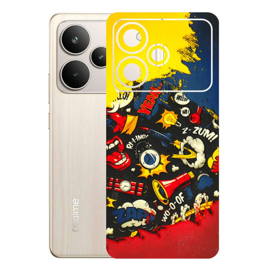 Realme Phone Skins (All Models) - Pacific Doodle Art - 3D Embossed Finish (L-120) Realme P4 5G