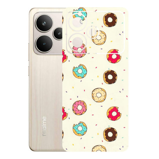 Realme Phone Skins (All Models) - Mini Donuts Doodle Art - 3D Embossed Finish (L-122) Realme P4 5G