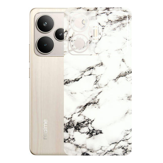 Realme Phone Skins (All Models) - Black and White Marble Texture - 3D Embossed Finish (L-124) Realme P4 5G