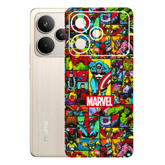 Realme Phone Skins (All Models) - MARVELOUS Comic Characters - 3D Embossed Finish (L-129) Realme P4 5G