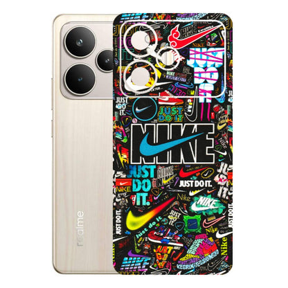 Realme Phone Skins (All Models) - Just Do It Doodles - 3D Embossed Finish (L-166) Realme P4 5G