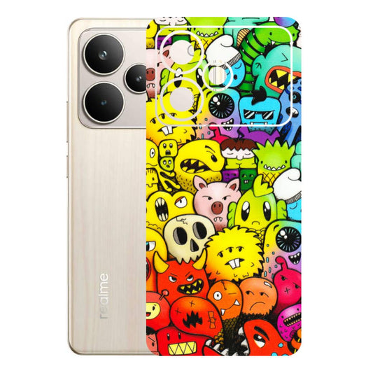 Realme Phone Skins (All Models) - Angry Funkies - 3D Embossed Finish (L-169) Realme P4 5G