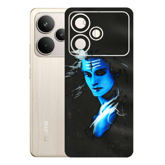 Realme Phone Skins (All Models) - Har Har Mahadev Blue/Black - 3D Embossed Finish (L-185) Realme P4 5G