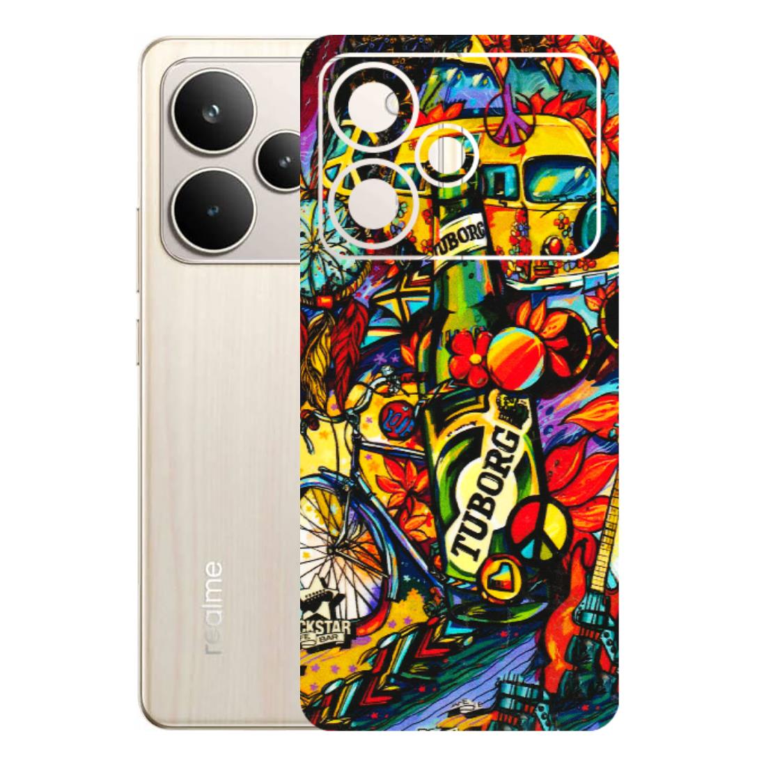 Realme Phone Skins (All Models) - Cool Beer Bottle - 3D Embossed Finish (L-193) Realme P4 5G