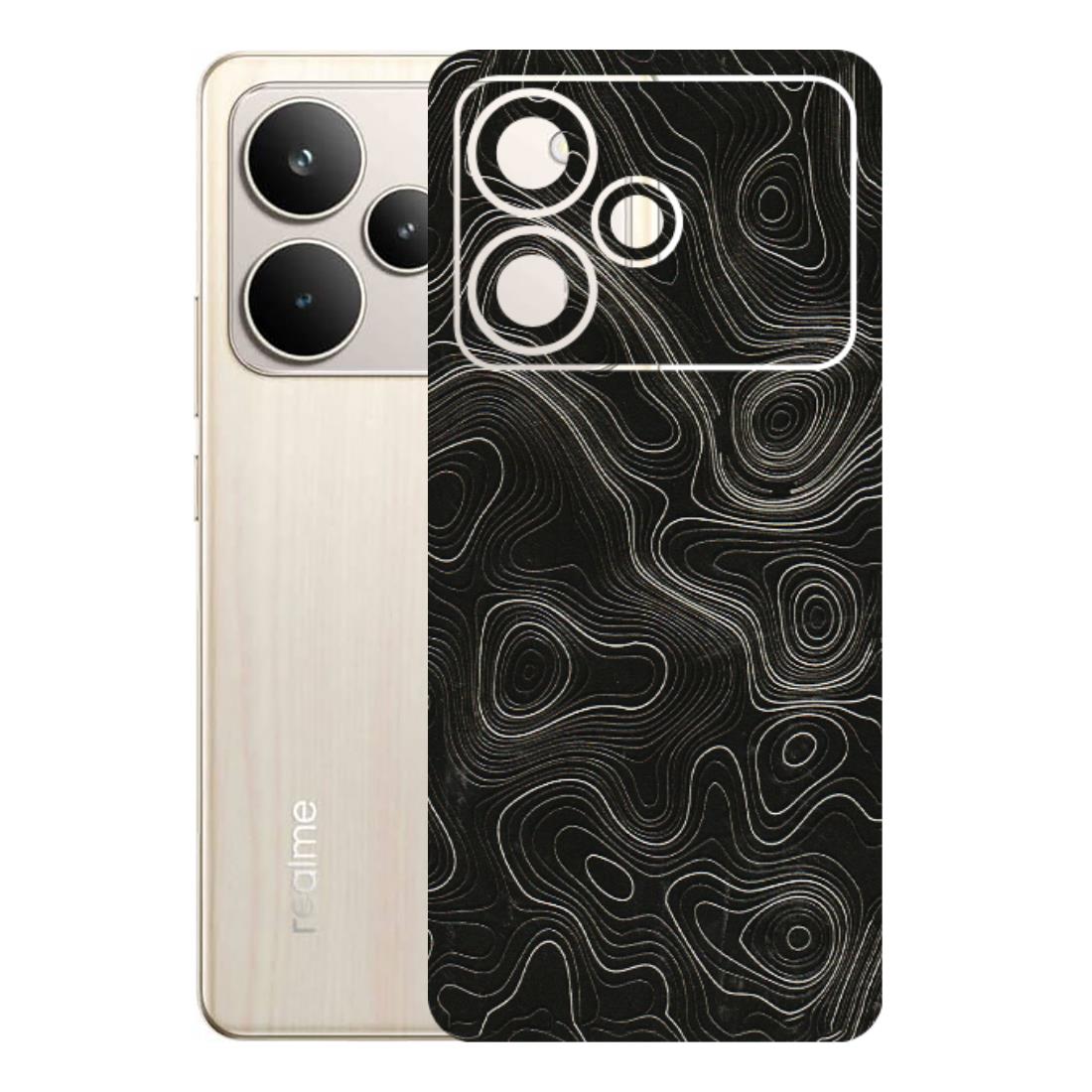 Realme Phone Skins (All Models) - Black Swirl - 3D Embossed Finish (L-196) Realme P4 5G