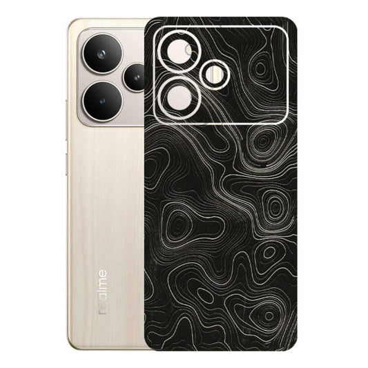 Realme Phone Skins (All Models) - Black Swirl - 3D Embossed Finish (L-196) Realme P4 5G