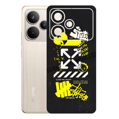 Realme Phone Skins (All Models) - Anti Social Graffiti - 3D Embossed Finish (L-198) Realme P4 5G