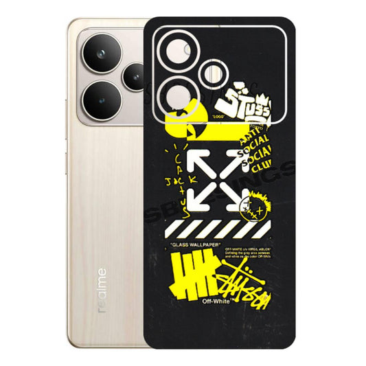 Realme Phone Skins (All Models) - Anti Social Graffiti - 3D Embossed Finish (L-198) Realme P4 5G