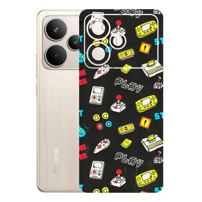 Realme Phone Skins (All Models) - Gaming Doodles - 3D Embossed Finish (L-224) Realme P4 5G