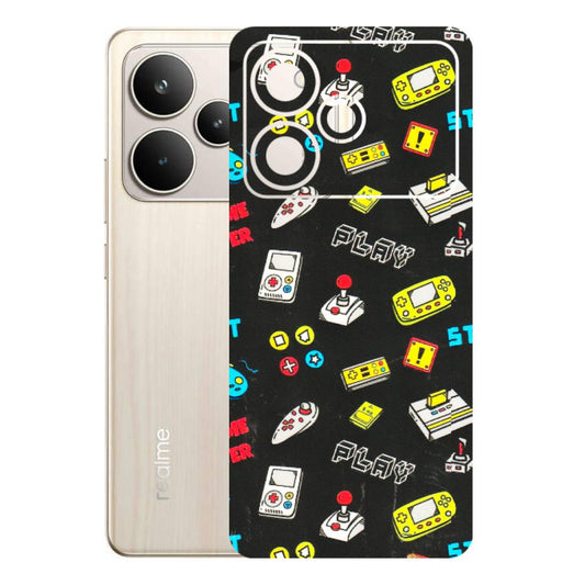 Realme Phone Skins (All Models) - Gaming Doodles - 3D Embossed Finish (L-224) Realme P4 5G