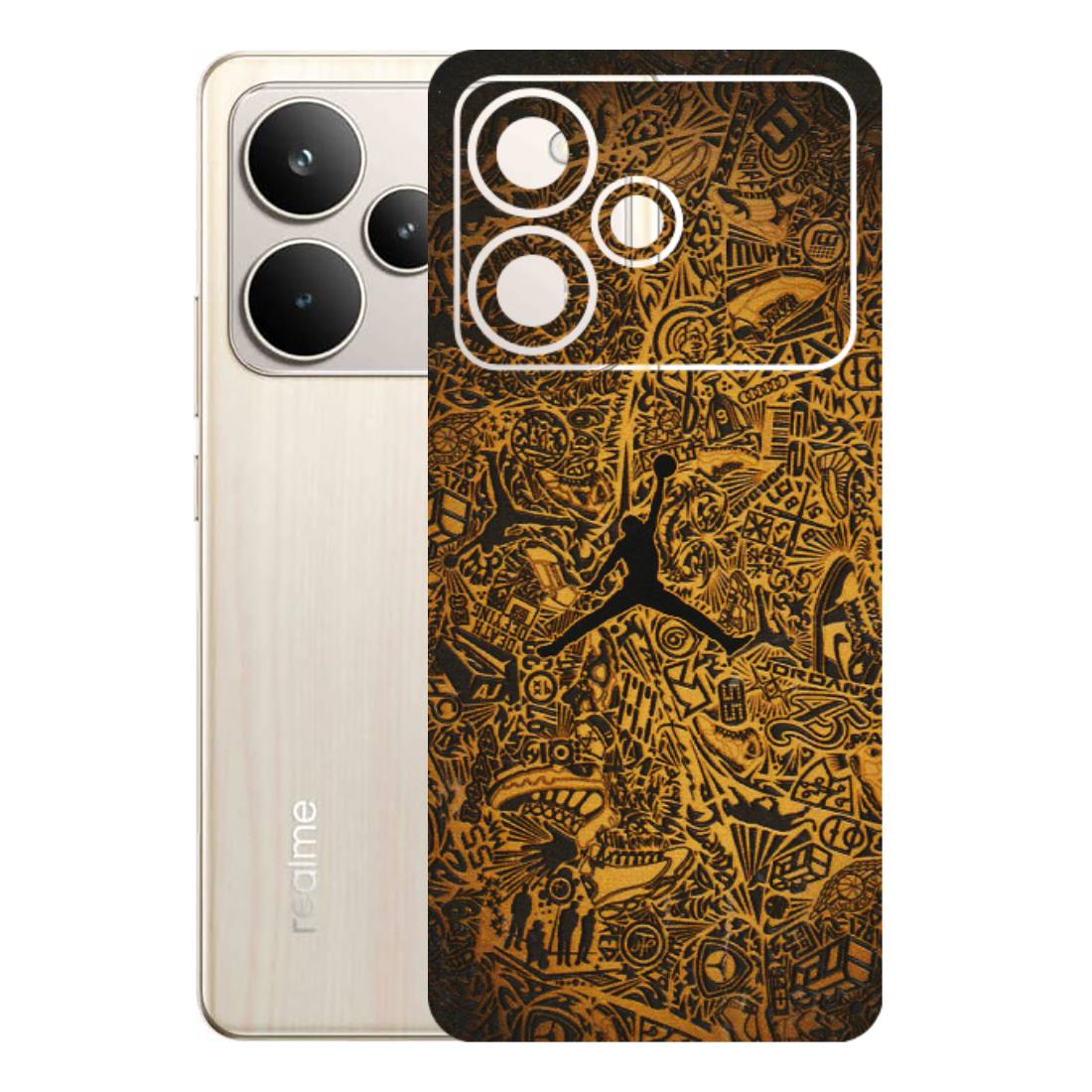 Realme Phone Skins (All Models) - Premium Gold Basketball Player - 3D Embossed Finish (L-236) Realme P4 5G