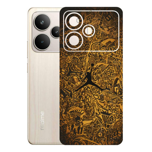 Realme Phone Skins (All Models) - Premium Gold Basketball Player - 3D Embossed Finish (L-236) Realme P4 5G