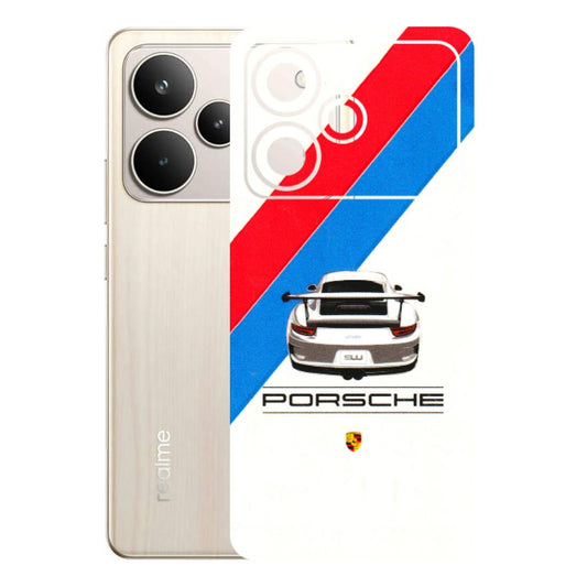 Realme Phone Skins (All Models) - Porche Car Sober Logo - 3D Embossed Finish (L-248) Realme P4 5G