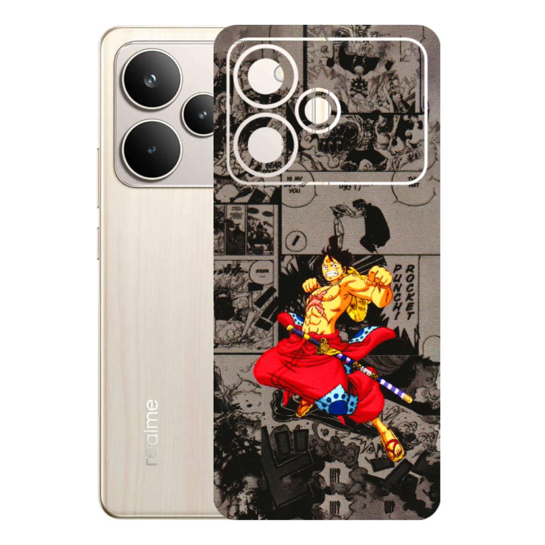 Realme Phone Skins (All Models) - One Piece Rocket Punch Manga - 3D Embossed Finish (L-25) Realme P4 5G