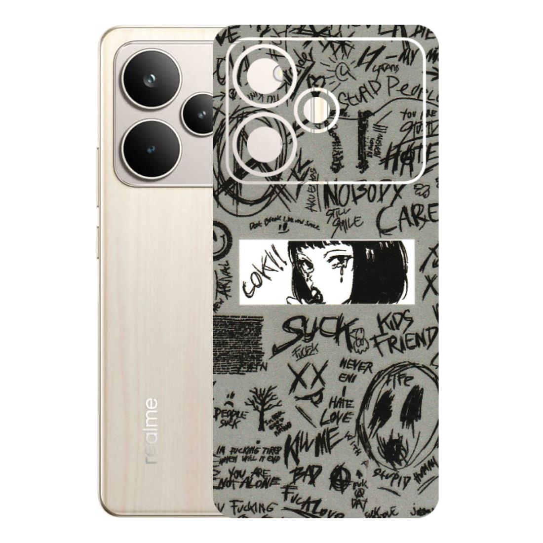 Realme Phone Skins (All Models) - Never Have Love Anime - 3D Embossed Finish (L-260) Realme P4 5G