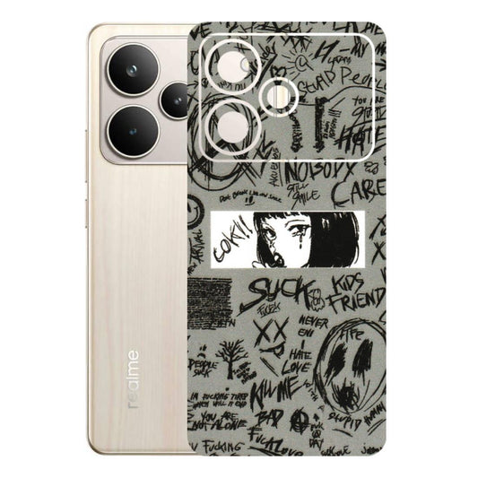 Realme Phone Skins (All Models) - Never Have Love Anime - 3D Embossed Finish (L-260) Realme P4 5G