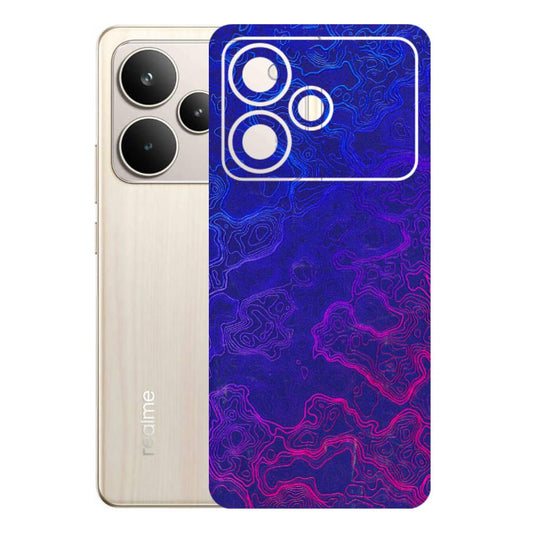 Realme Phone Skins (All Models) - Purple Ripples Swirl - 3D Embossed Finish (L-314) Realme P4 5G
