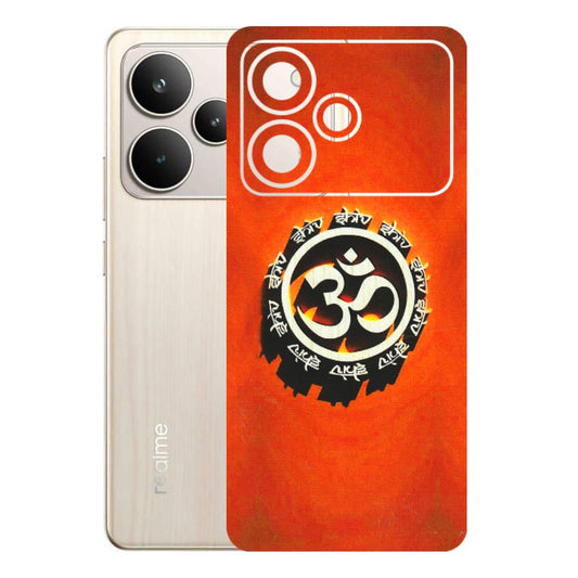 Realme Phone Skins (All Models) - Aum Shiv Orange - 3D Embossed Finish (L-32) Realme P4 5G