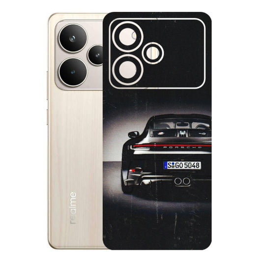 Realme Phone Skins (All Models) - New Black Porsche GT3 - 3D Embossed Finish (L-327) Realme P4 5G