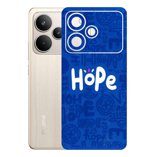 Realme Phone Skins (All Models) - Hope Doodles Blue - 3D Embossed Finish (L-43) Realme P4 5G