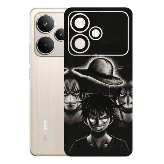 Realme Phone Skins (All Models) - Black Luffy Hat - 3D Embossed Finish (L-57) Realme P4 5G