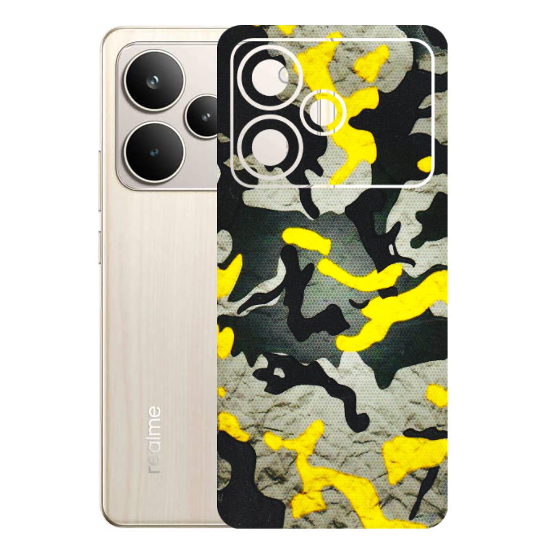 Realme Phone Skins (All Models) - Yellow Camouflage - 3D Embossed Finish (L-61) Realme P4 5G