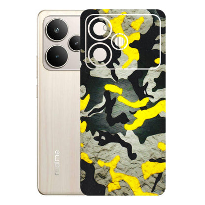 Realme Phone Skins (All Models) - Yellow Camouflage - 3D Embossed Finish (L-61) Realme P4 5G