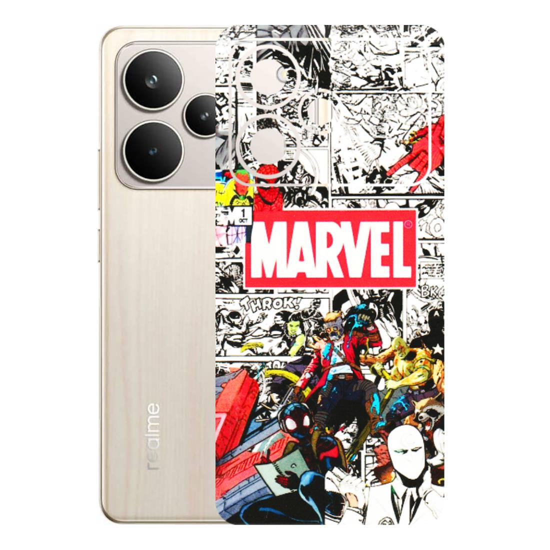 Realme Phone Skins (All Models) - Marvel Colorful Comic - 3D Embossed Finish (L-64) Realme P4 5G
