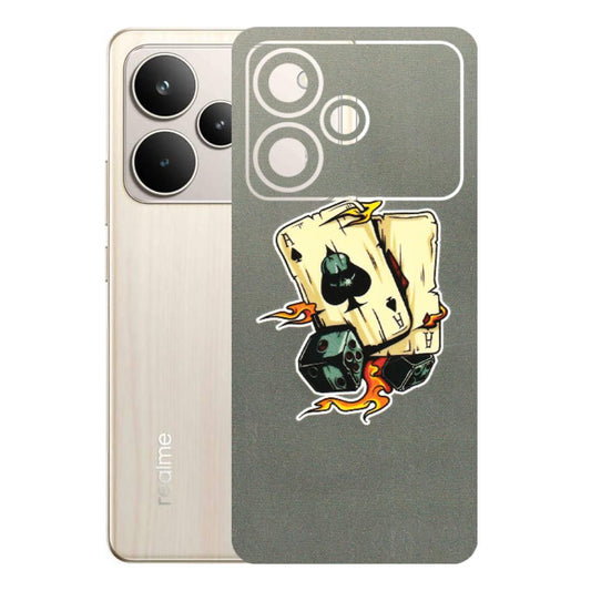 Realme Phone Skins (All Models) - Grey Cards Of Ace - 3D Embossed Finish (L-77) Realme P4 5G