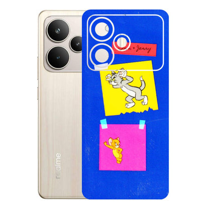 Realme Phone Skins (All Models) - Tom N Jerry Sticky Notes - 3D Embossed Finish (L-88) Realme P4 5G