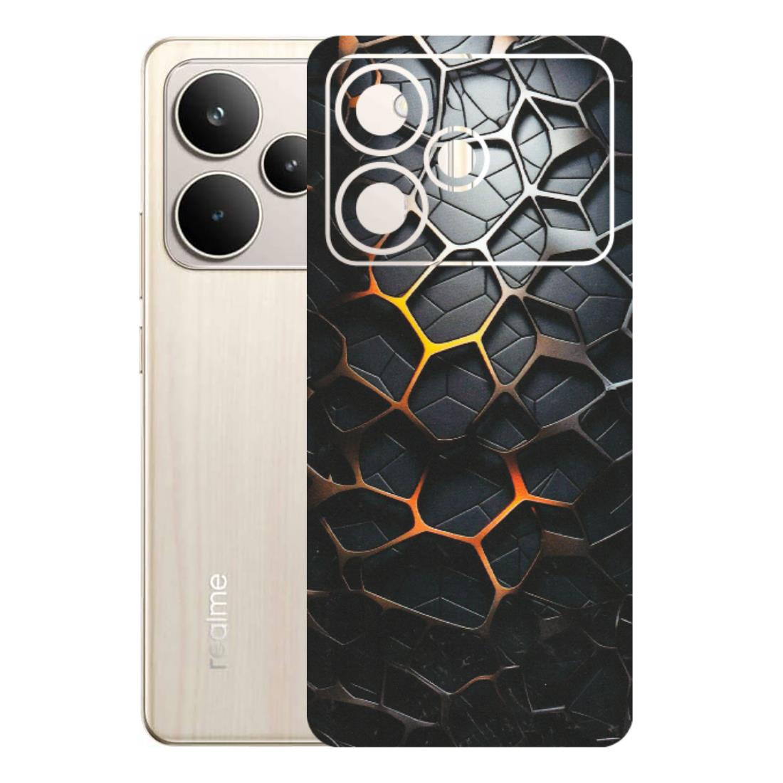 Realme Phone Skins (All Models) - New Abstract Graphite Tiles - Matte Finish (M-130) Realme P4 5G