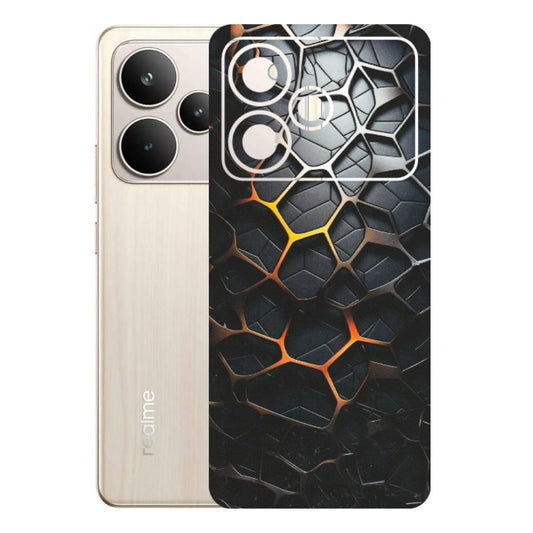 Realme Phone Skins (All Models) - New Abstract Graphite Tiles - Matte Finish (M-130) Realme P4 5G