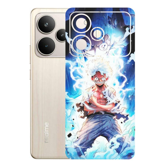 Realme Phone Skins (All Models) - Blue Thunder Luffy Anime - Matte Finish (M-132) Realme P4 5G
