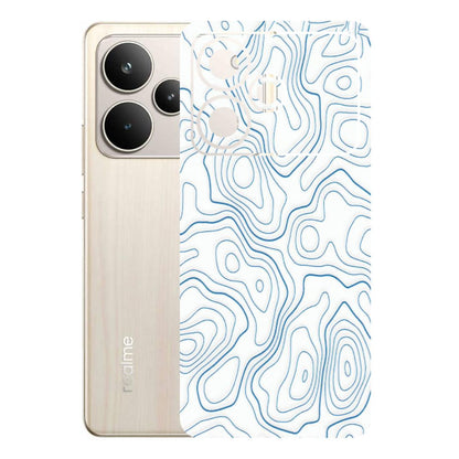 Realme Phone Skins (All Models) - Blue And White Swirls - Matte Finish (M-139) Realme P4 5G