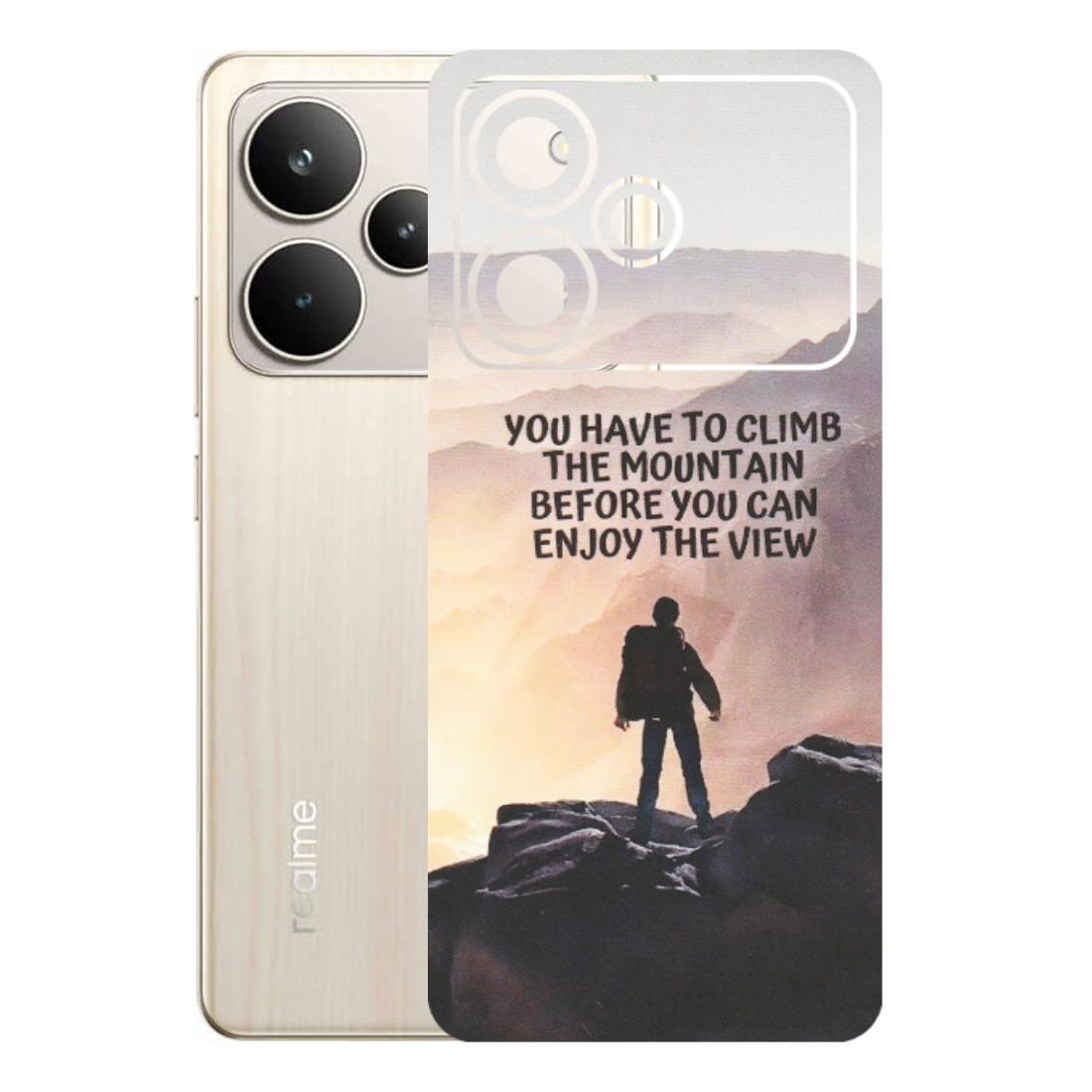 Realme Phone Skins (All Models) - Motivational Hiking Mountain - Matte Finish (M-28) Realme P4 5G