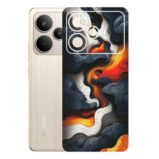Realme Phone Skins (All Models) - Abstract Volcanic Layers - Matte Finish (M-52) Realme P4 5G