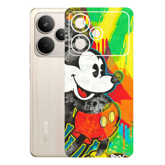 Realme Phone Skins (All Models) - Multiple Mickey With Colourful Texture - Matte Finish (M-84) Realme P4 5G