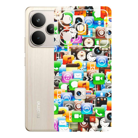 Realme Phone Skins (All Models) - All Apple Icons - Matte Finish (M-93) Realme P4 5G
