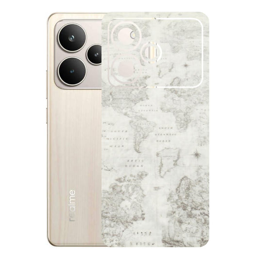 Realme Phone Skins (All Models) - World Travel Map - Transparent Finish (T-04) Realme P4 5G