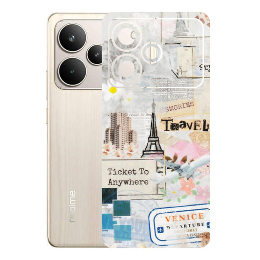 Realme Phone Skins (All Models) - Travel Memories - Transparent Finish (T-09) Realme P4 5G