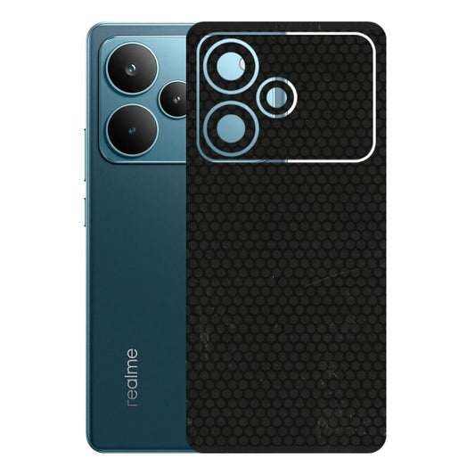 Realme Phone Skins (All Models) - Black honeycomb - 3D Embossed Finish (L-114) Realme P4 Pro 5G