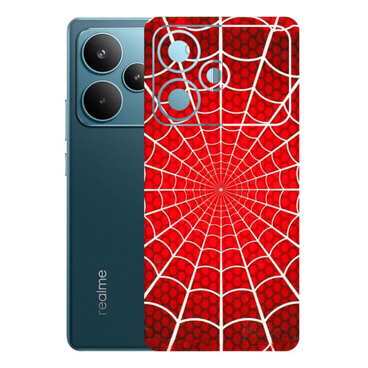 Realme Phone Skins (All Models) - Classic Spidey Web - 3D Embossed Finish (L-115) Realme P4 Pro 5G