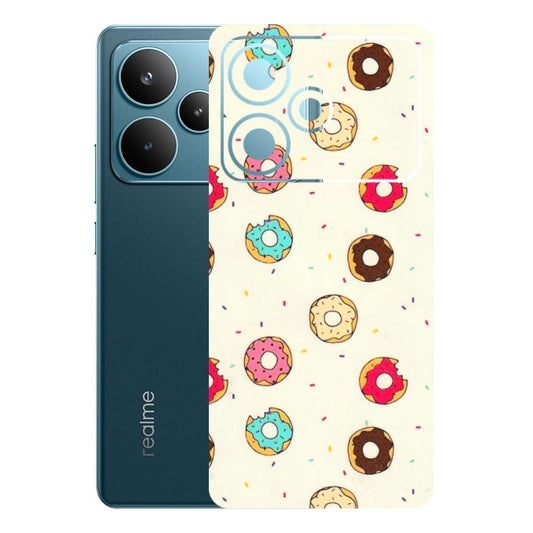 Realme Phone Skins (All Models) - Mini Donuts Doodle Art - 3D Embossed Finish (L-122) Realme P4 Pro 5G