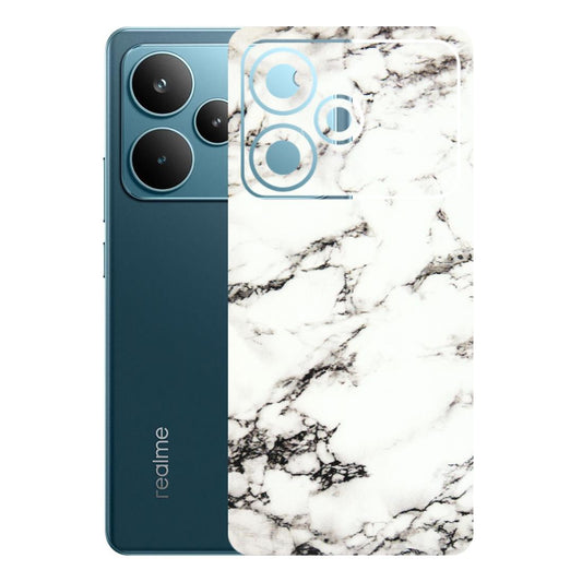 Realme Phone Skins (All Models) - Black and White Marble Texture - 3D Embossed Finish (L-124) Realme P4 Pro 5G